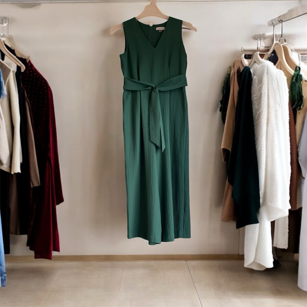 Calvin Klein Forest Green Midi Dress